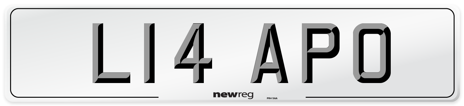 L14 APO Number Plate from New Reg